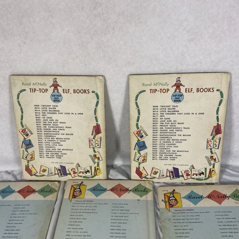 Vintage Rand McNally ELF Books – Lot of 8 (1950s / Early 1960s)